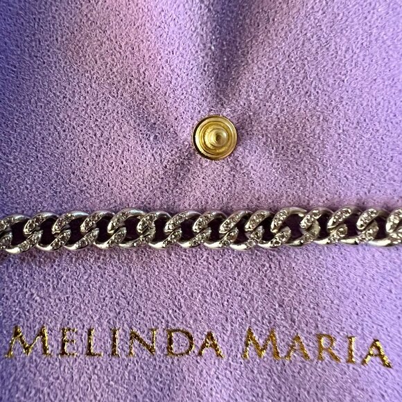Melinda Maria Julian Pave Chain Choker -- SILVER - Picture 7 of 7